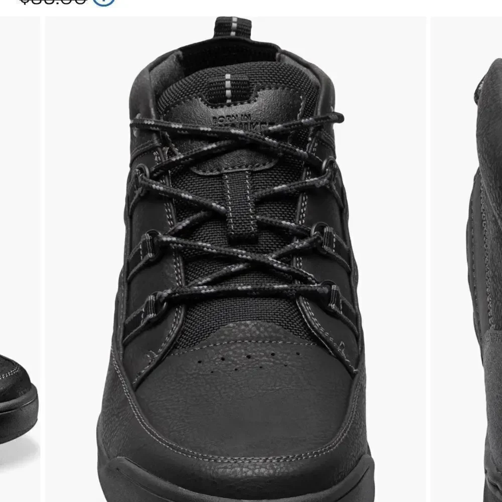 Men's Black High-Top Sneakers